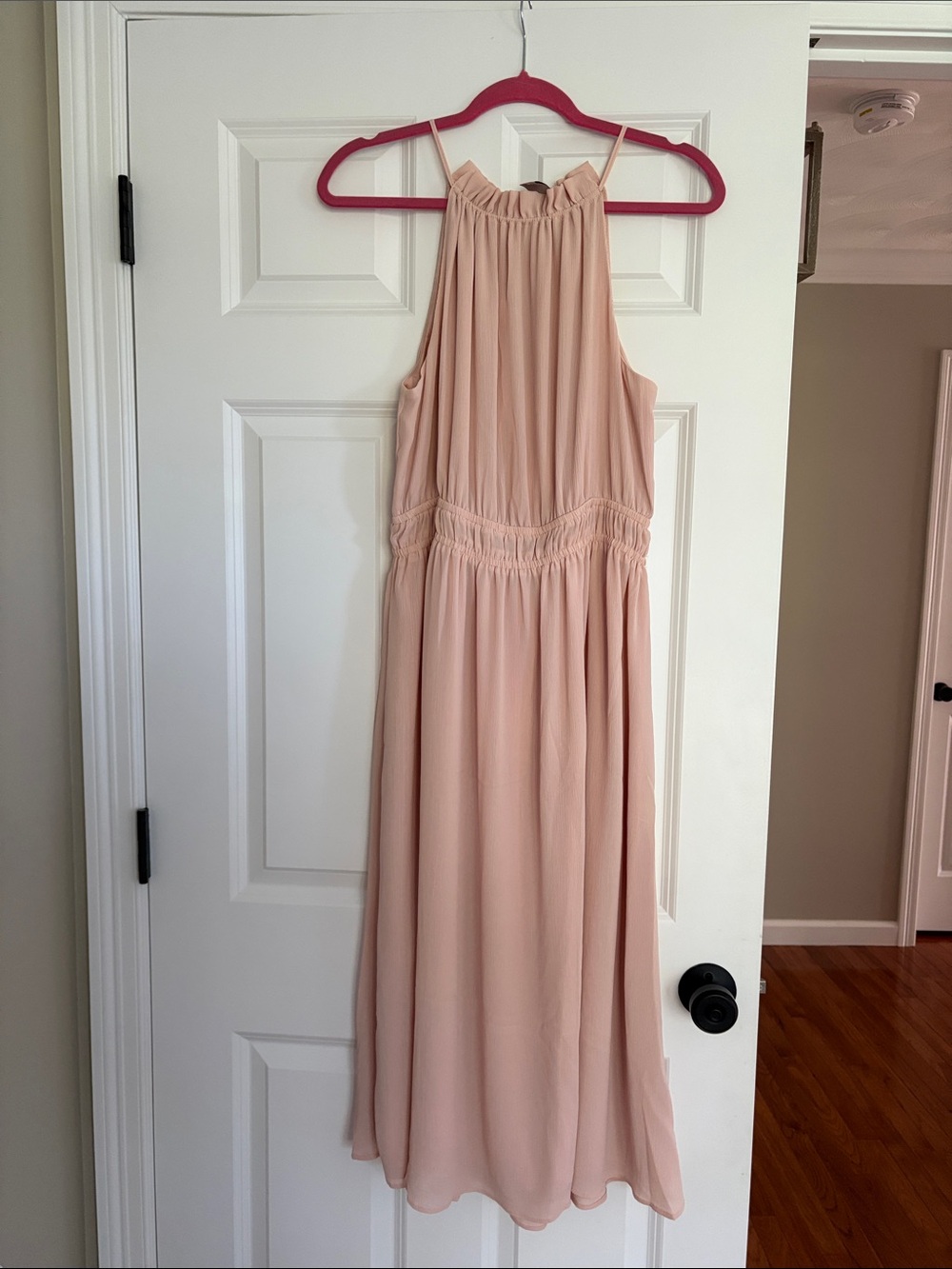 H&M Blush Halter Maxi Dress